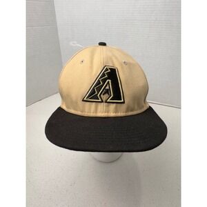 New Era Diamondbacks MLB Baseball Cap Fitted Hat Black Tan‎ Size 7